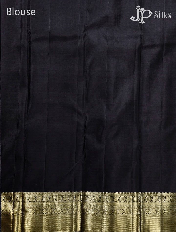 Black Kanchipuram Silk Saree - G690-view7