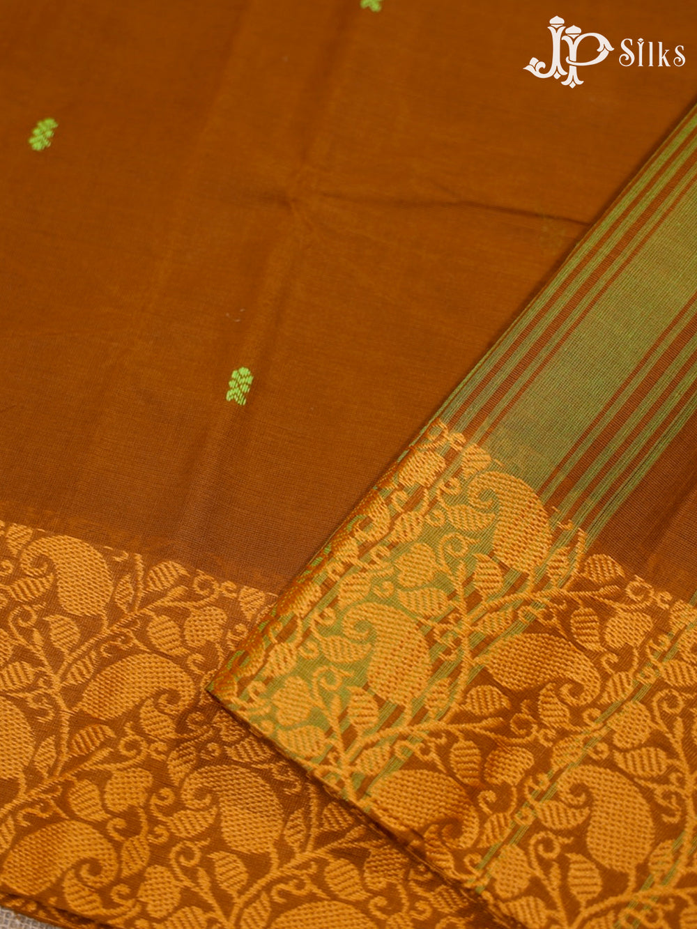 Mustard Chettinad Cotton Saree - D5784 “View2”