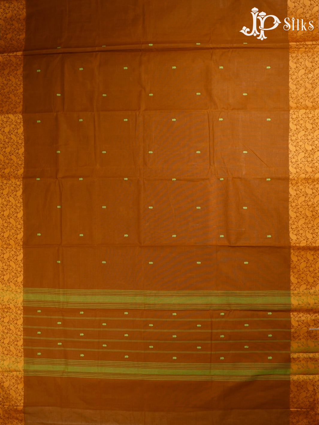 Mustard Chettinad Cotton Saree - D5784 “View4