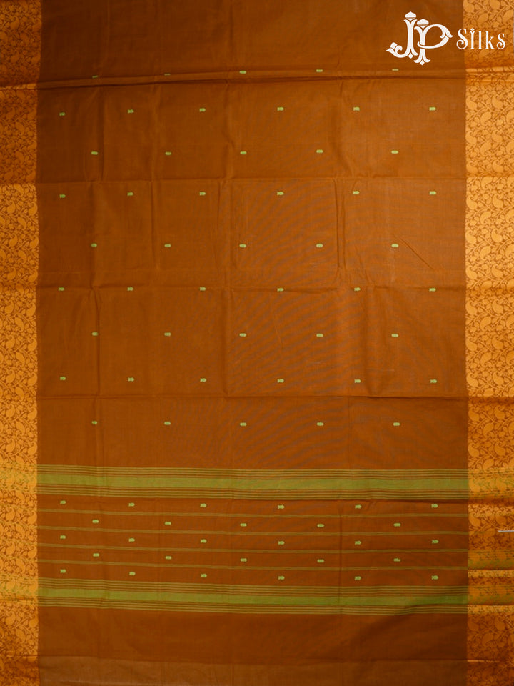 Mustard Chettinad Cotton Saree - D5784 “View4