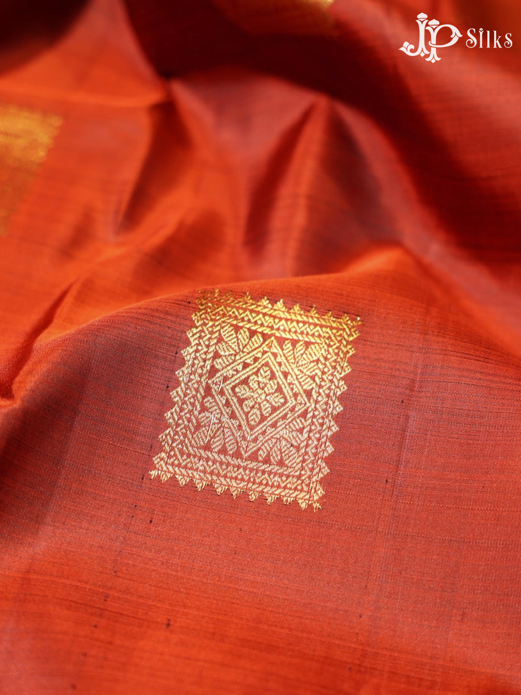 Rust Orange & Brown Kanchipuram Silk Saree - G875