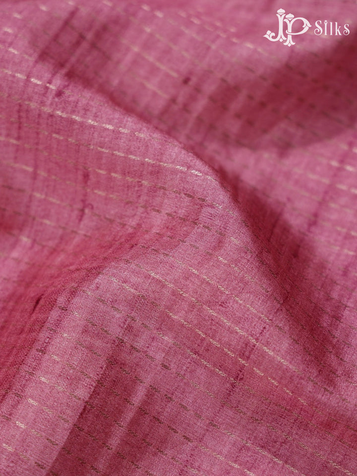 Onion Pink Semi Tussar saree -G611-view4