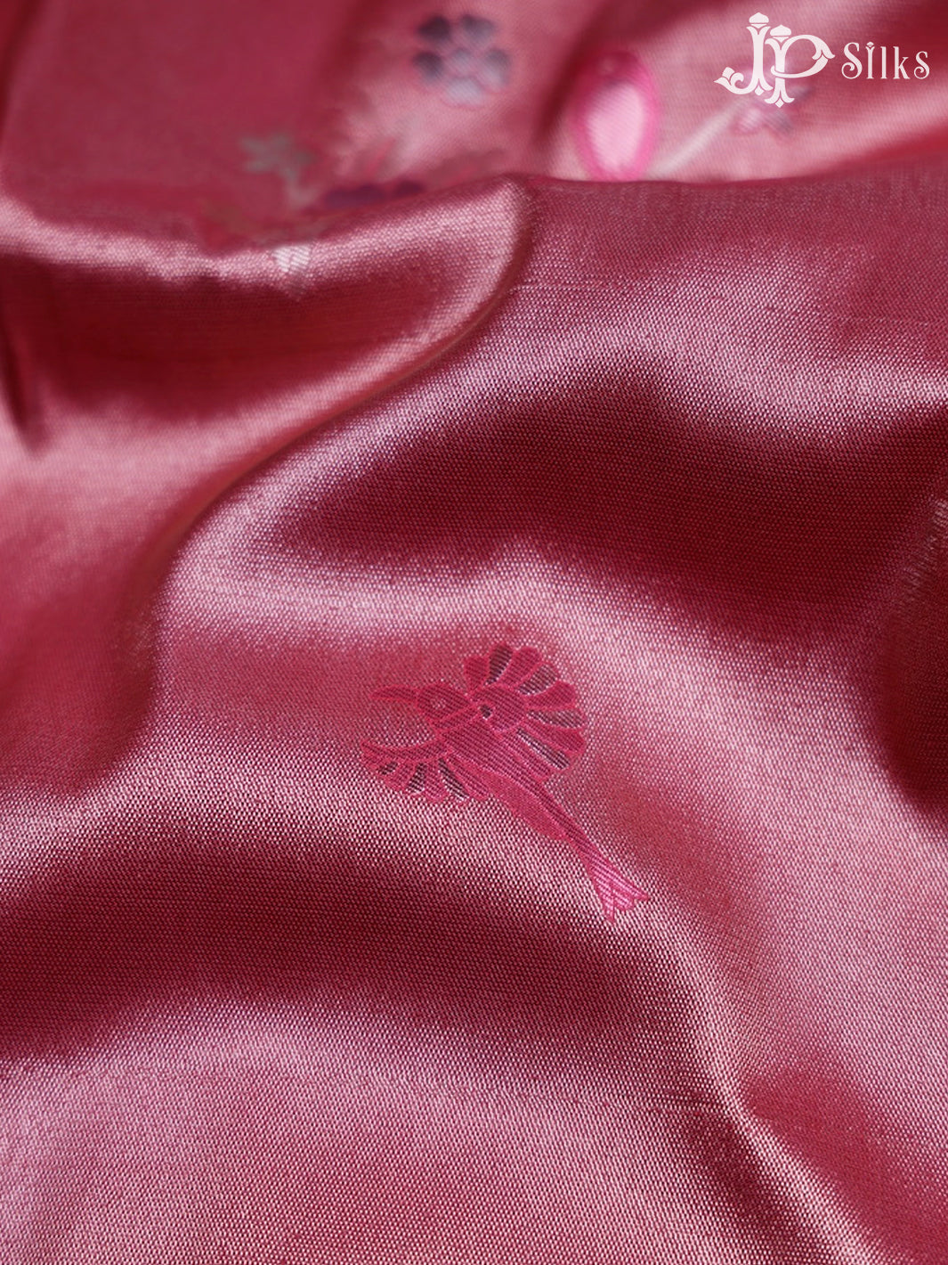 Rose Pink Semi Banarasi Saree - F2648