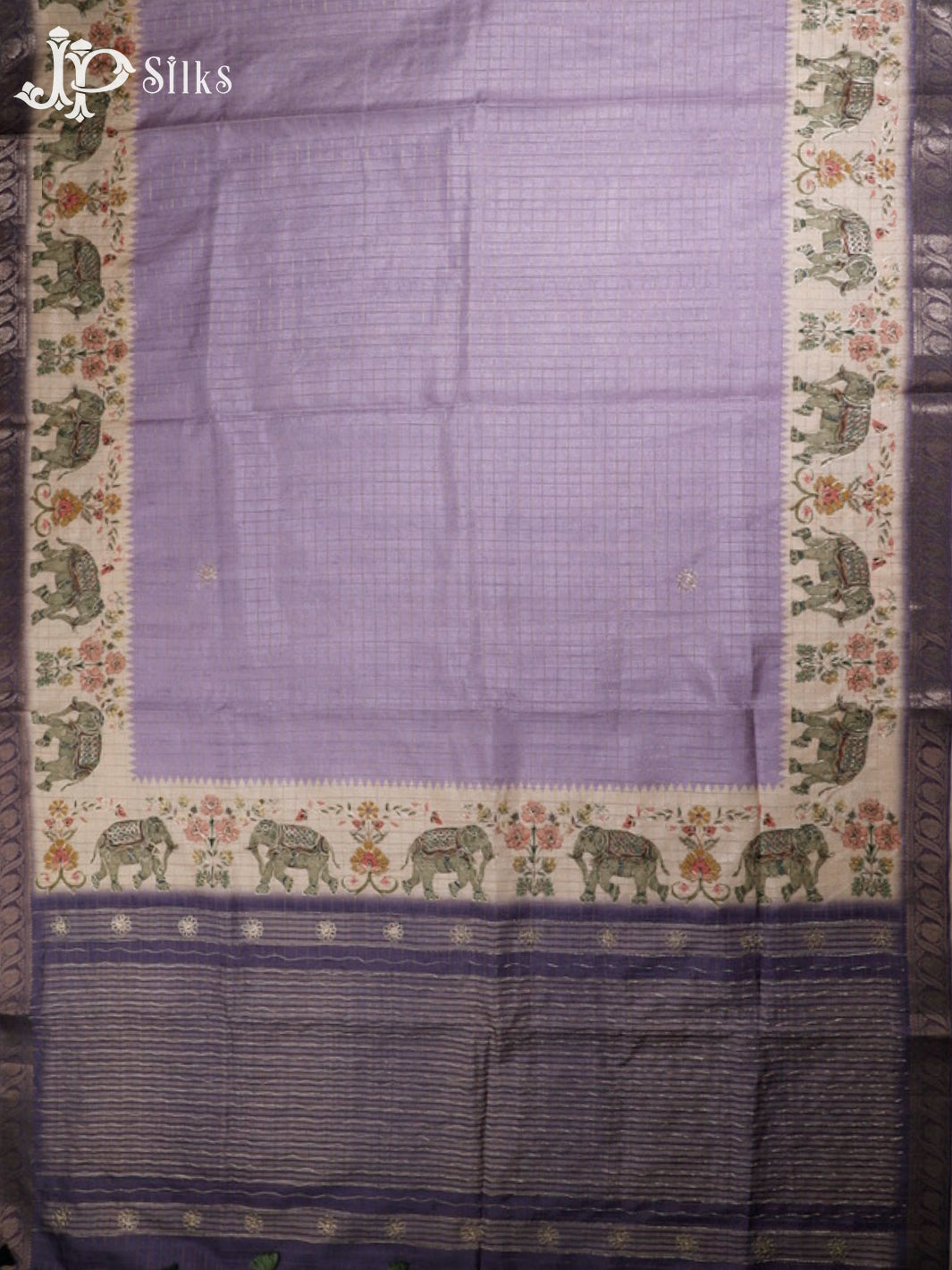 Light Lavender Semi Tussar Saree - G607-view6