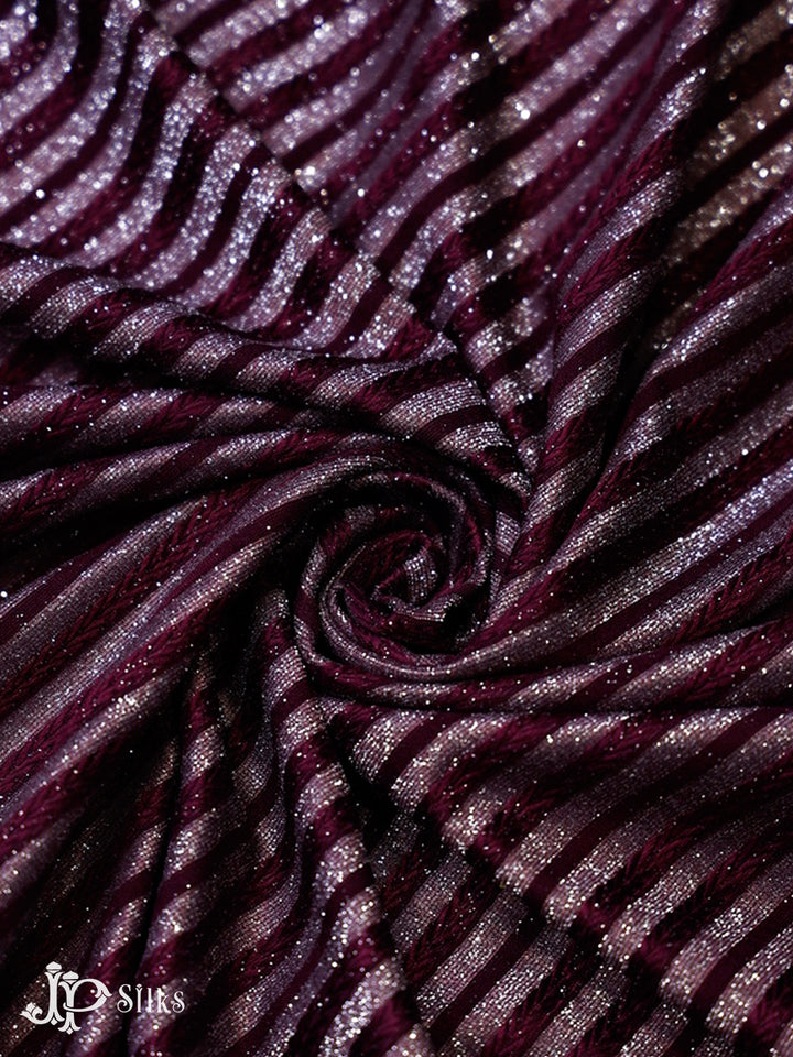 Maroon Shimmer Fabric - E4161 - View 1