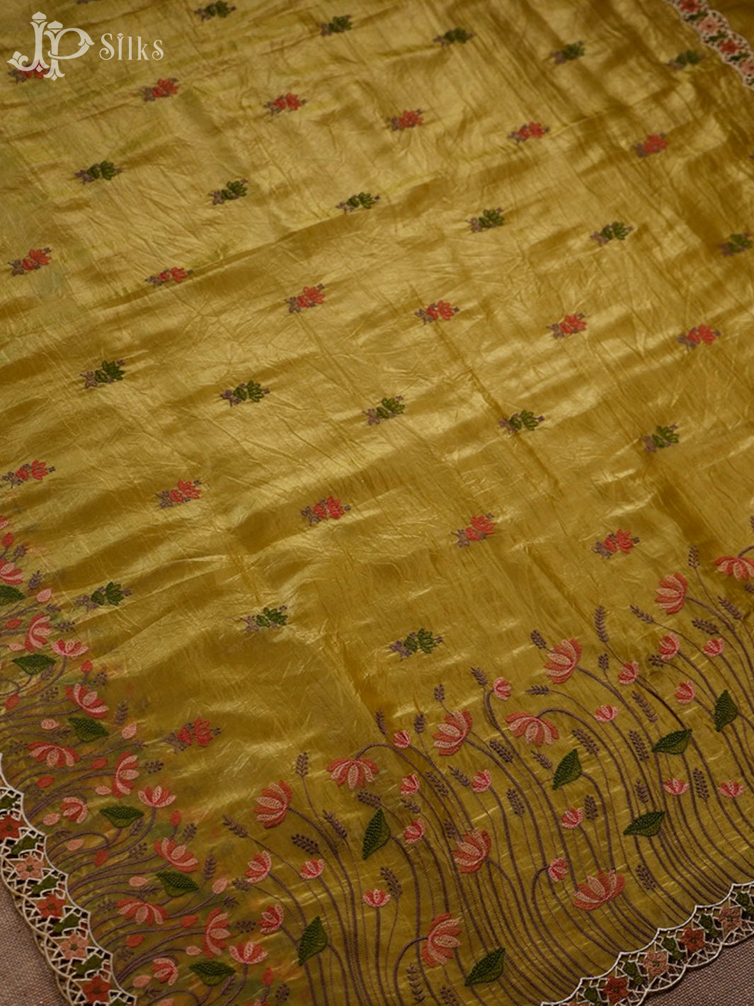 Mustard Organza Saree - E5910