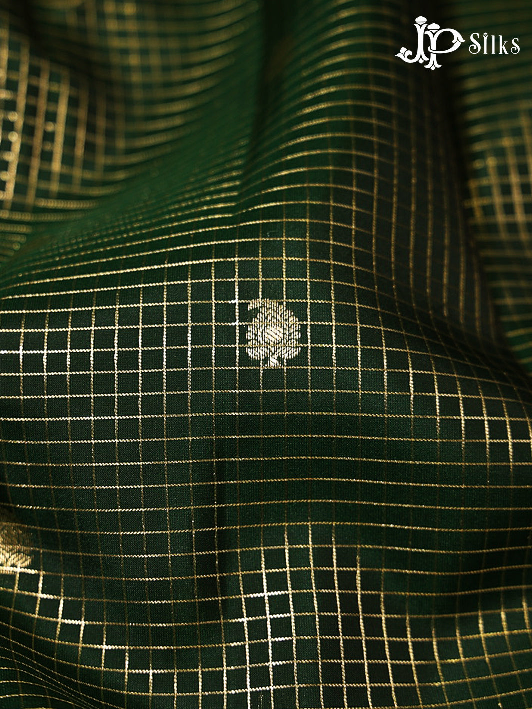 Bottle Green & Sky Blue Pure Silk Mix Saree - G938
