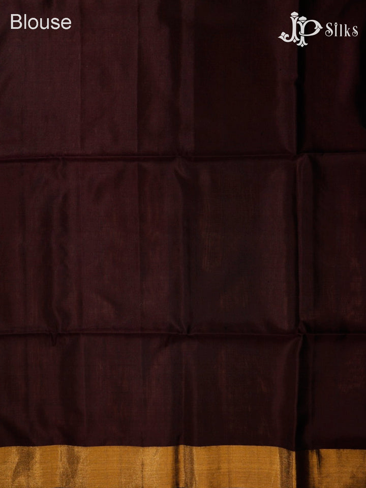Mango Yellow and Coffee Brown Soft Silk Saree - D1195-view7