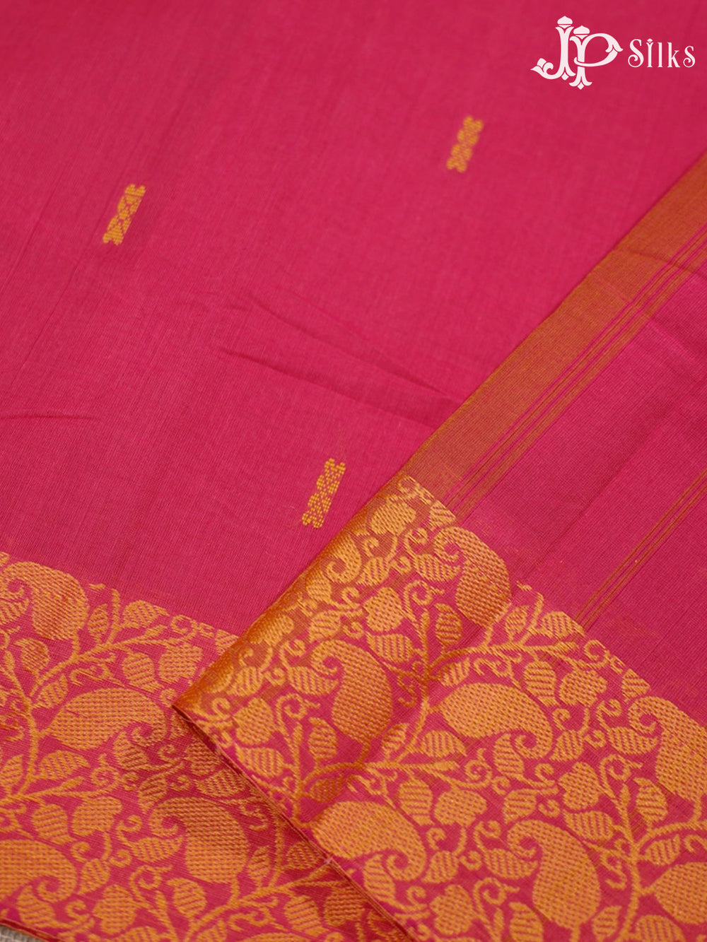 Pink Chettinad Cotton Saree - D5783 “View2”