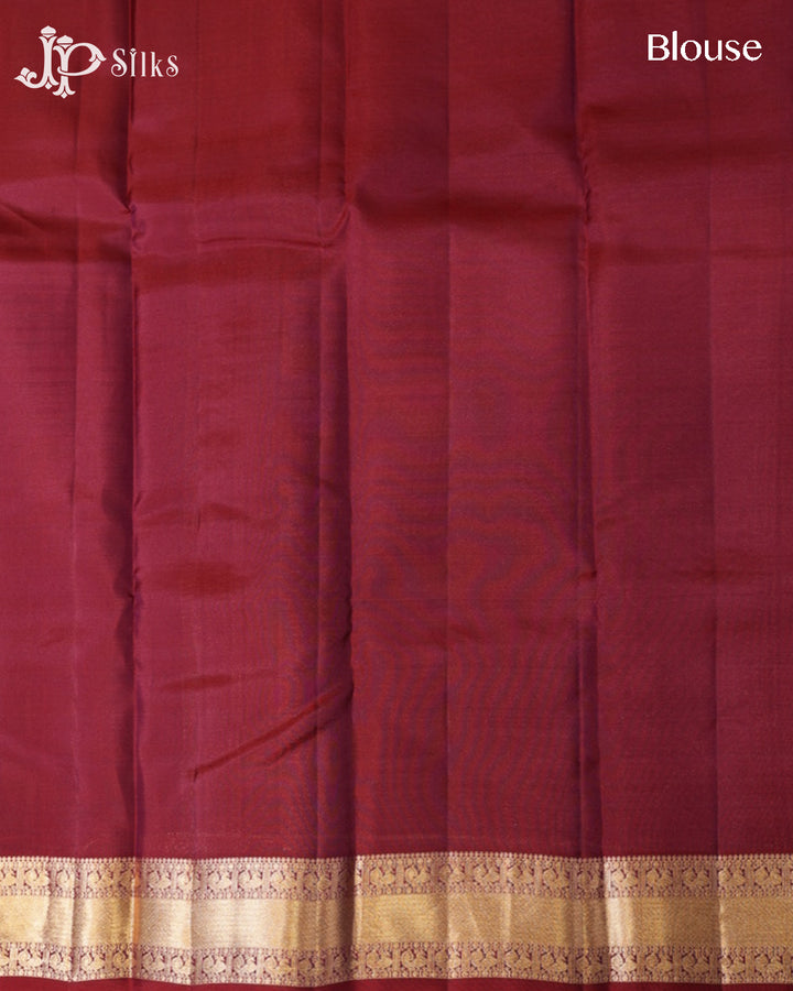 Lavender Purple & Maroon Pure Silk Mix Saree - G922