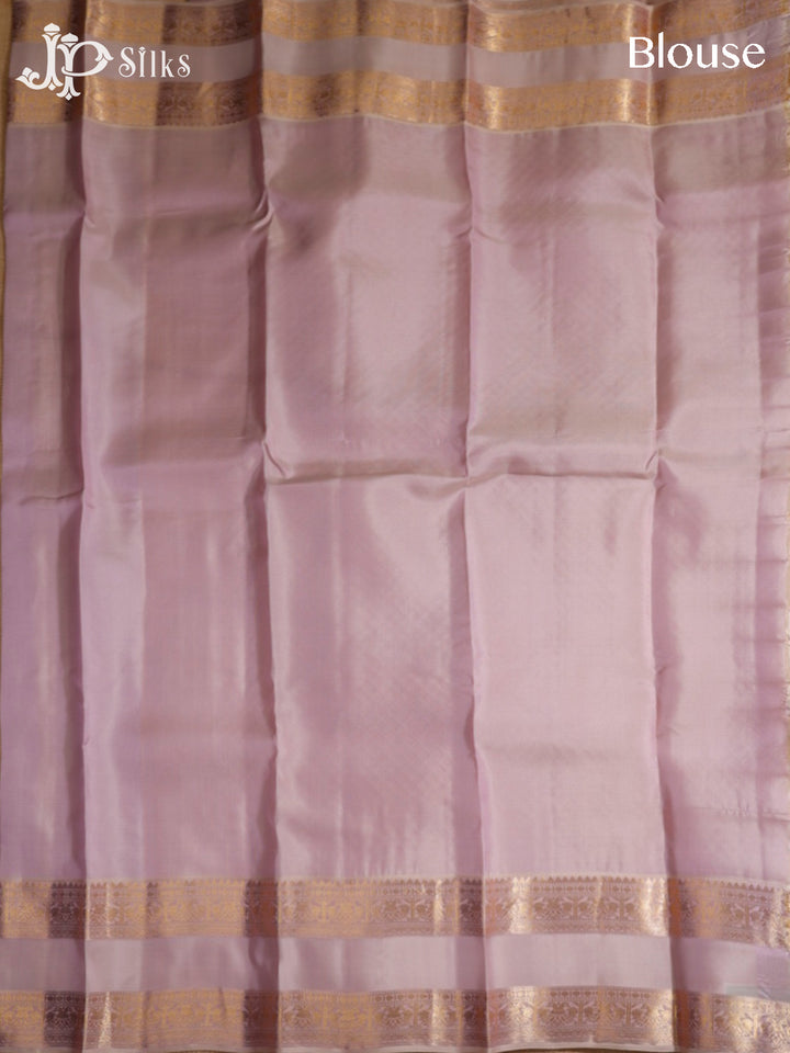 Lemon Yellow and Baby Pink Silk Mix Saree - H22