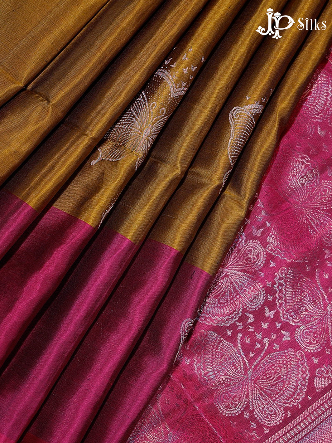 Copper & Dark Magenta Soft Silk Saree - F2916-view3