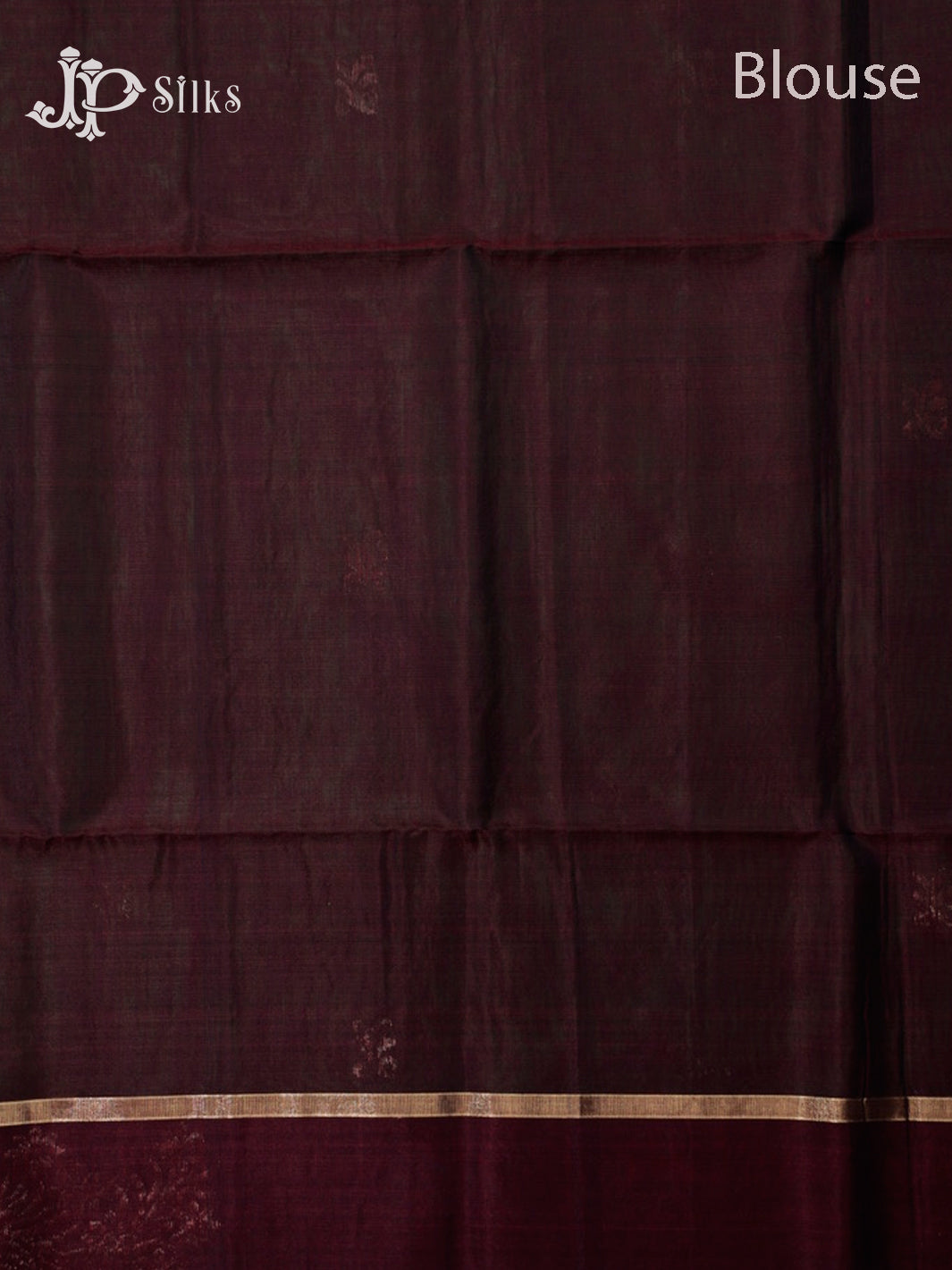 Bottle Green & Brown Kora Cotton Saree - G331-view5