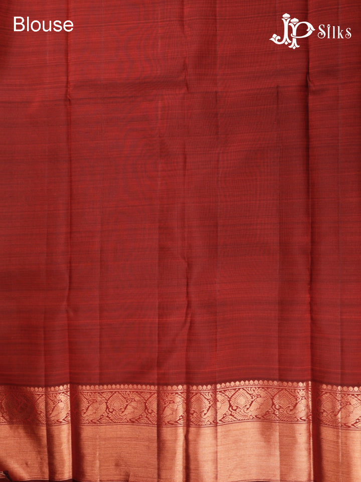 Maroon Dharmavaram Silk Saree - D752