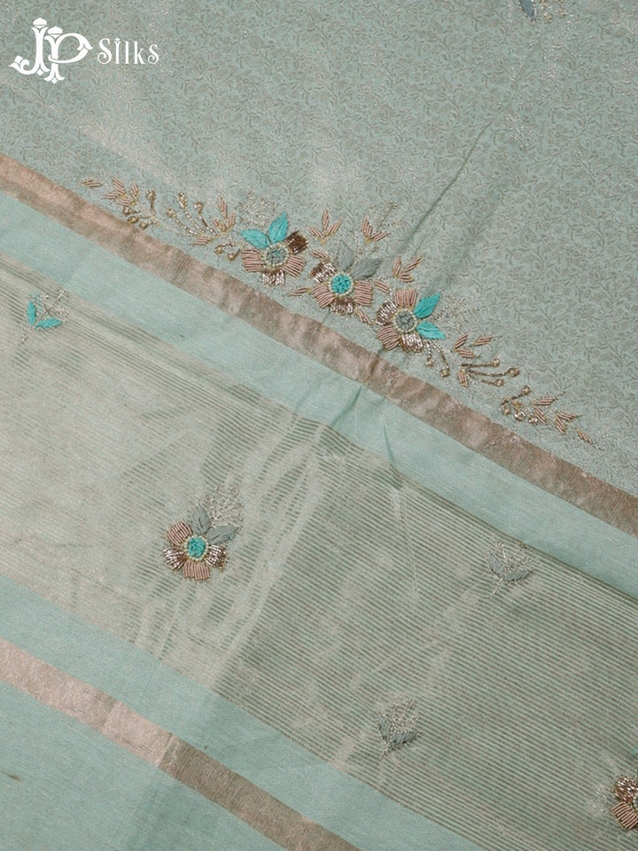 Sea Blue Semi Tussar Saree - G608-view5