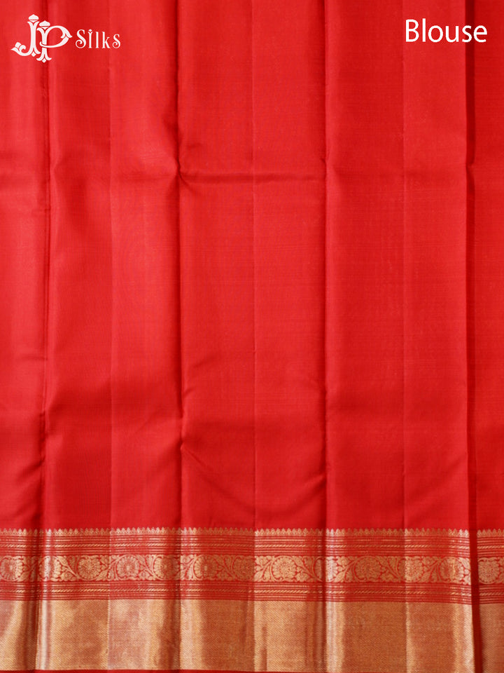 Tomato Red Kanchipuram Silk Saree - G847-view9