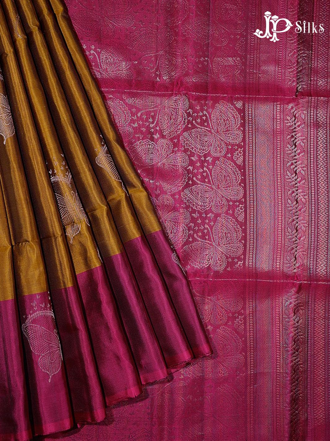 Copper & Dark Magenta Soft Silk Saree - F2916-view2