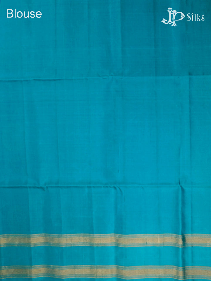 Dark Violet And Teal Blue Soft Silk Saree - F2748