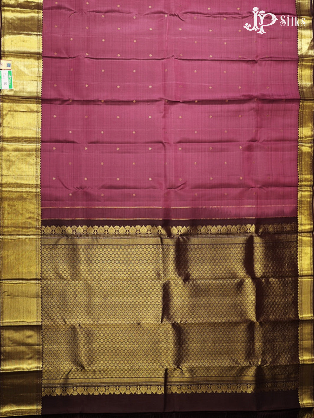 Dark Onion Pink & Brown Kanchipuram Silk Saree - G871
