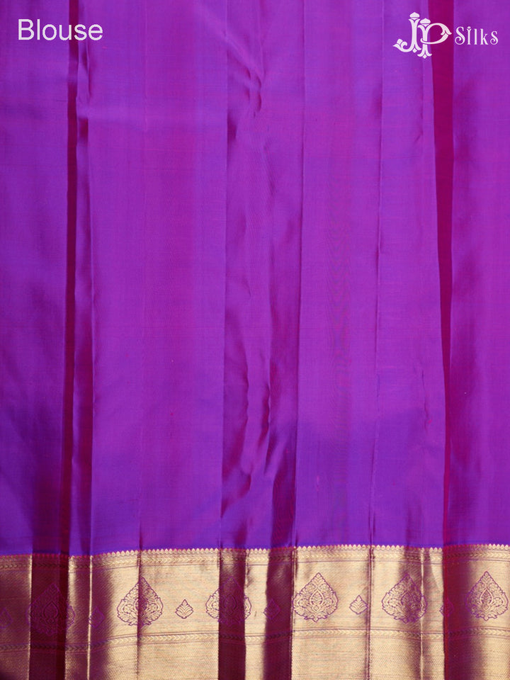 Purple Bridal Kanchipuram Silk Saree - G207