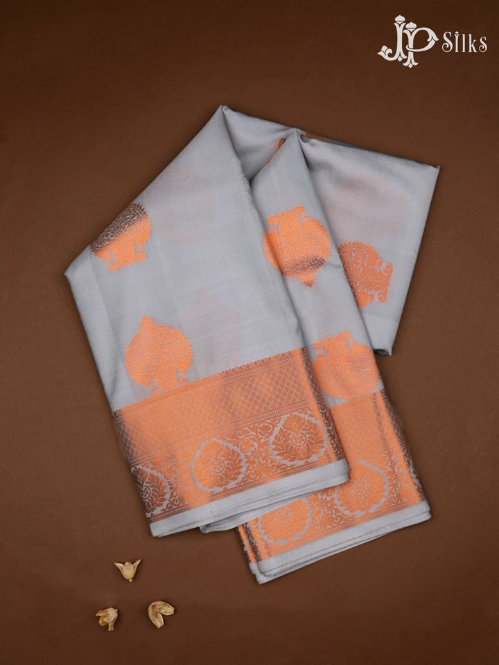 Grey Art Silk Saree - E1061