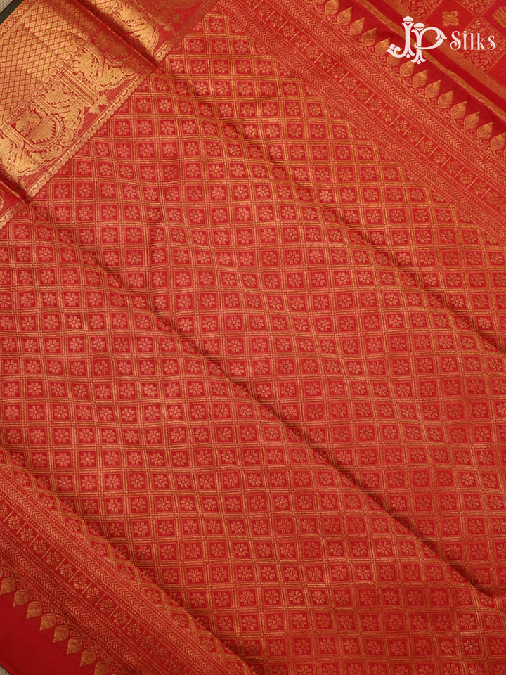 Red Bridal Kanchipuram Silk Saree - G212