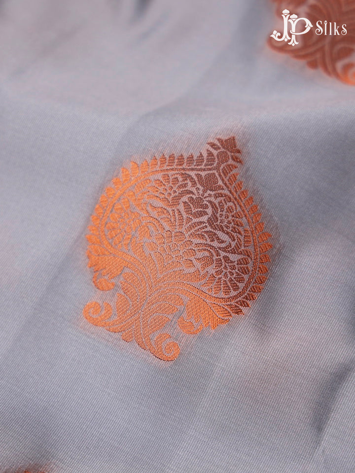Grey Art Silk Saree - E1061