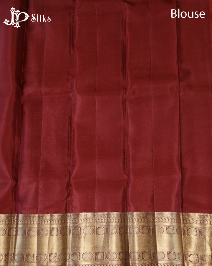 Pastel Brown & Maroon Pure Silk Mix Saree - G932