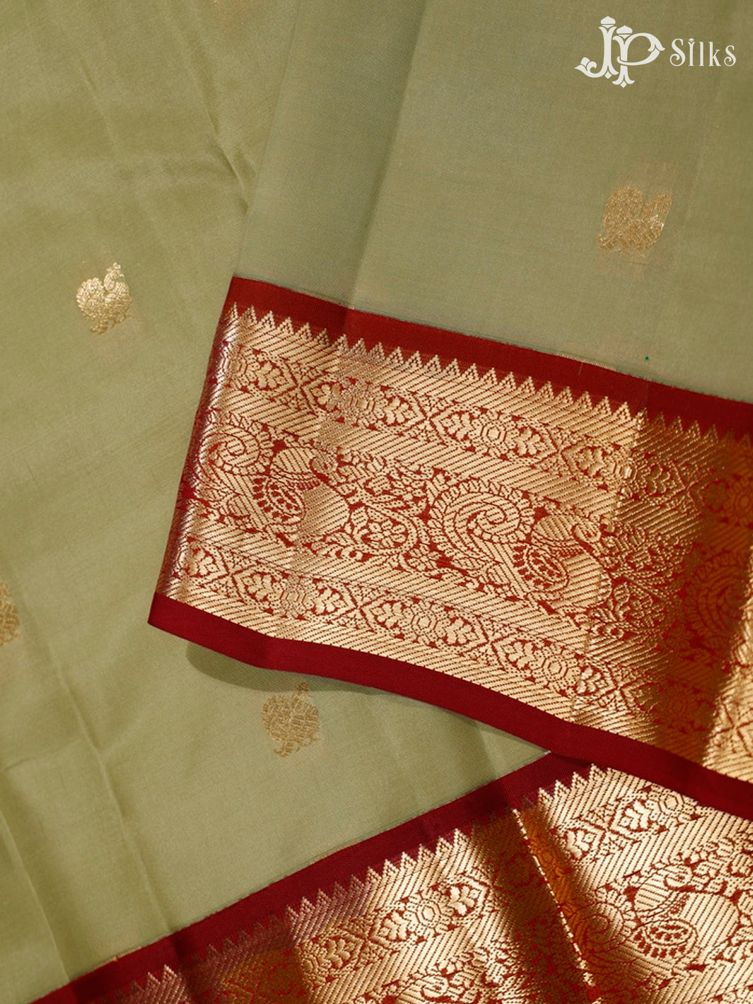 Elaichi Green and Maroon Pure Silk Mixed Saree - G374