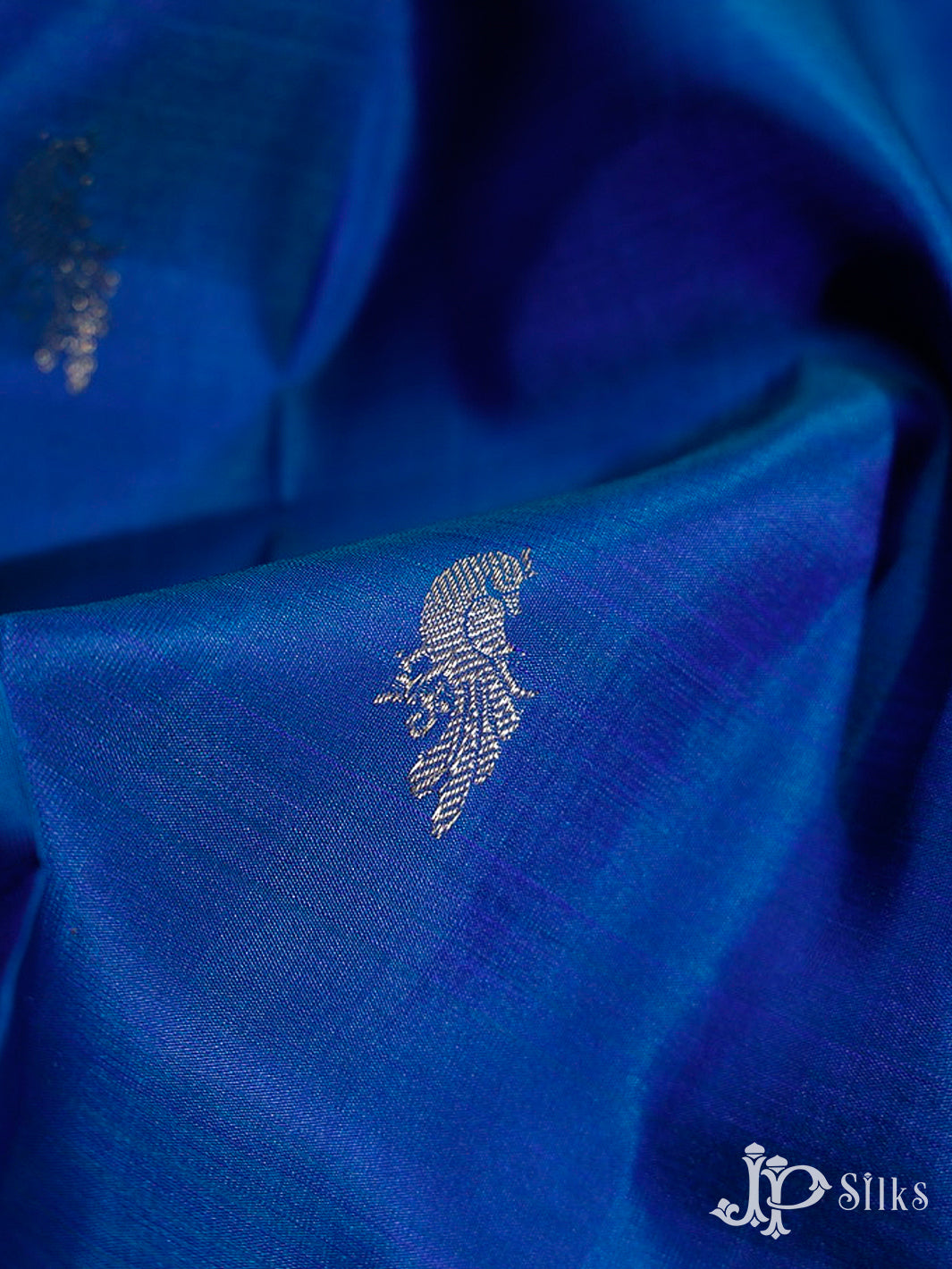 Peacock Blue & Purple Kanchipuram Pure Silk Saree - F7