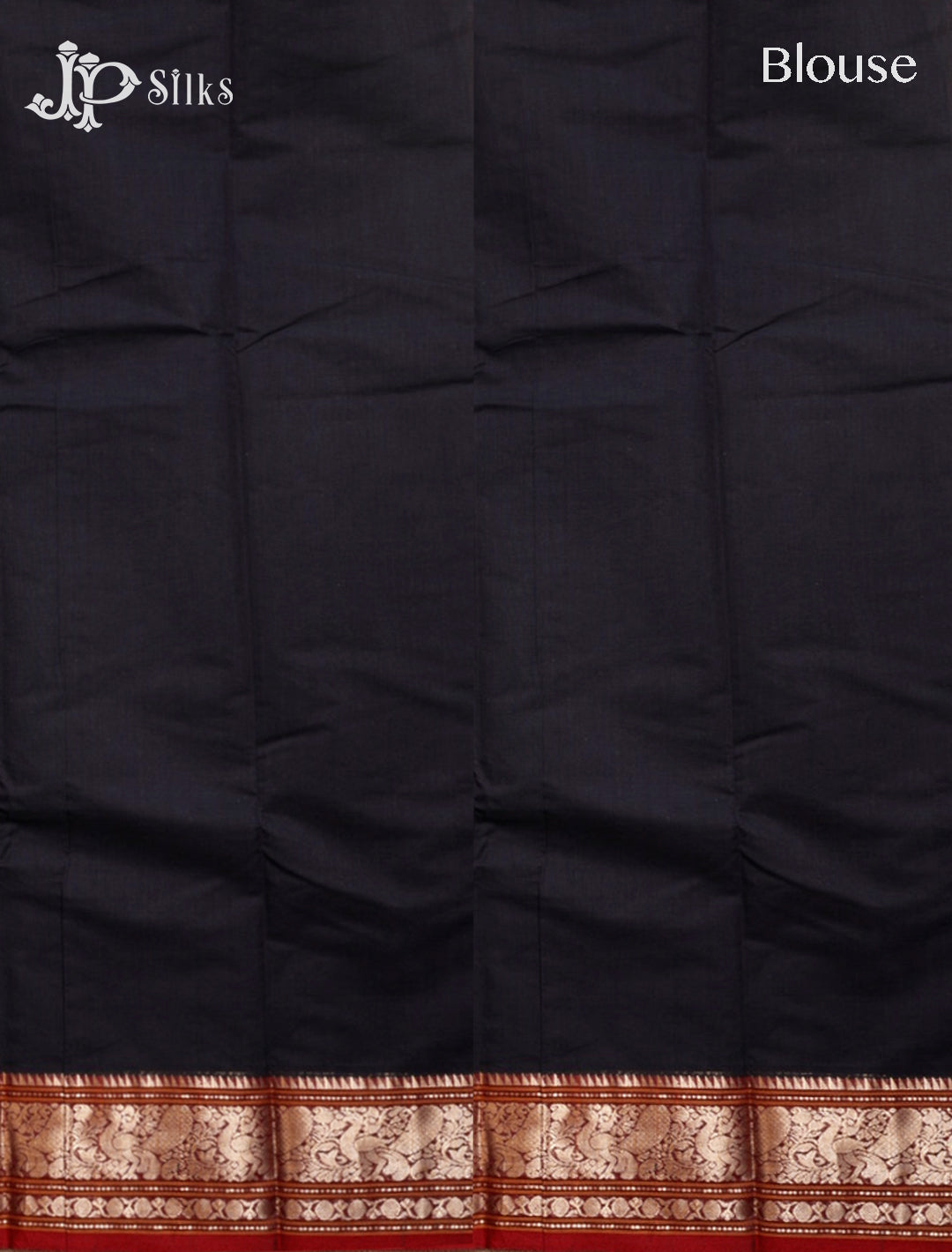 Black and Red Kanchi Cotton Saree H30