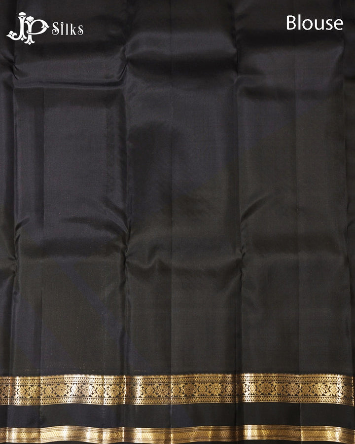 Dark Grapes & Black Pure Silk Mix Saree - G925