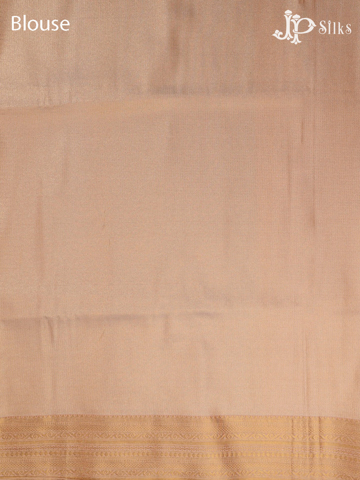 Dark Lavender & Beige Semi Soft Silk Saree - F3539-view 8