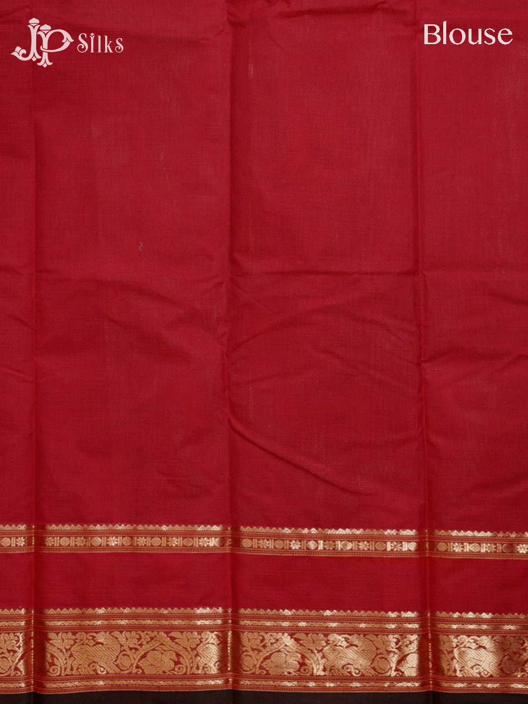Red Kanchi Cotton Saree H32