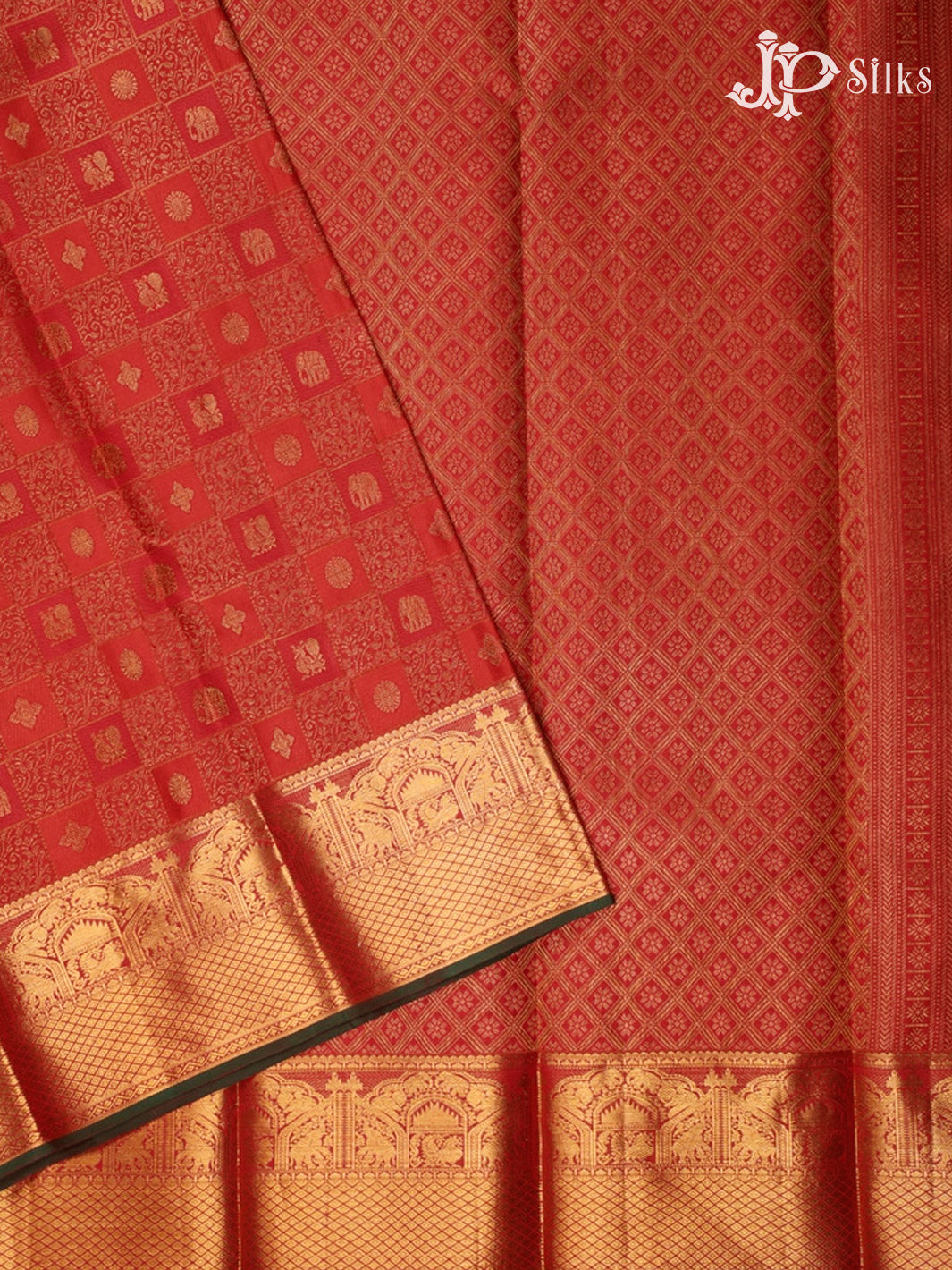 Red Bridal Kanchipuram Silk Saree - G212
