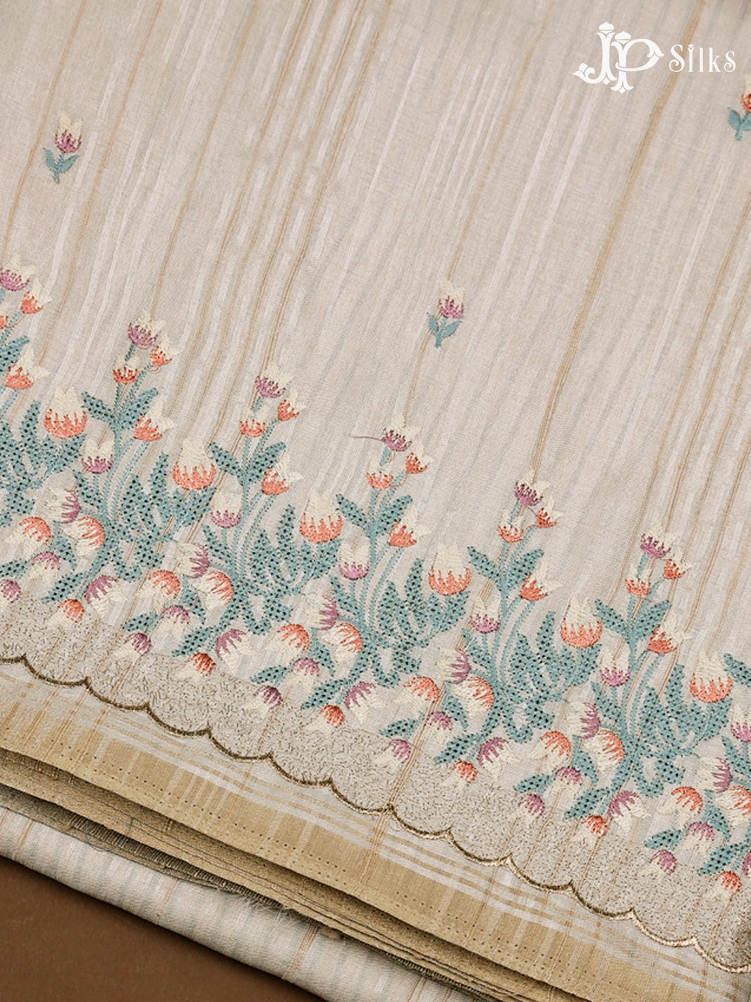 Off-White Semi Tussar Saree - G182