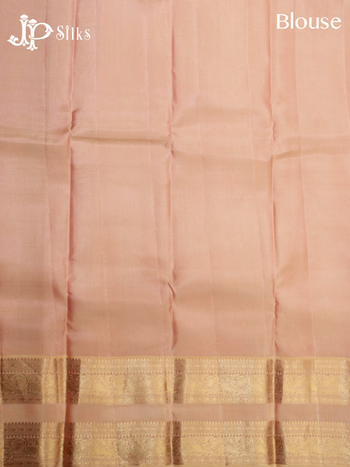 Maroon & Light Pink Pure Silk Mix Saree - H25