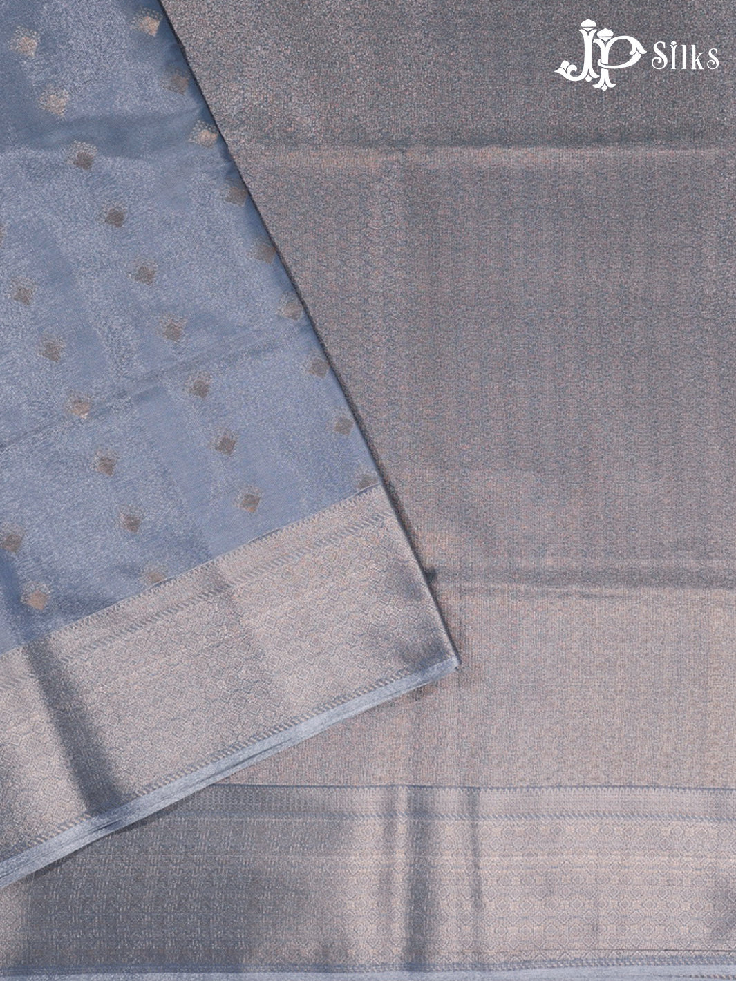 Grey Semi Soft Silk Saree - F3582