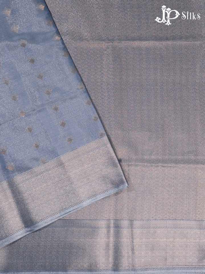 Grey Semi Soft Silk Saree - F3582