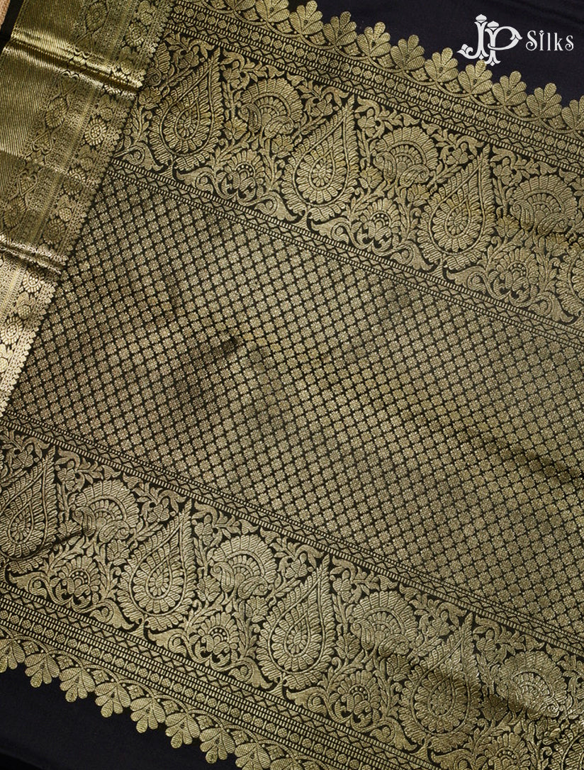 Black Kanchipuram Silk Saree - G690-view5