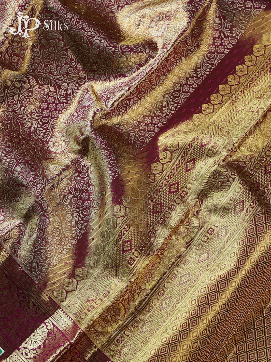 Deep Purple Kanchipuram Silk Saree - G862