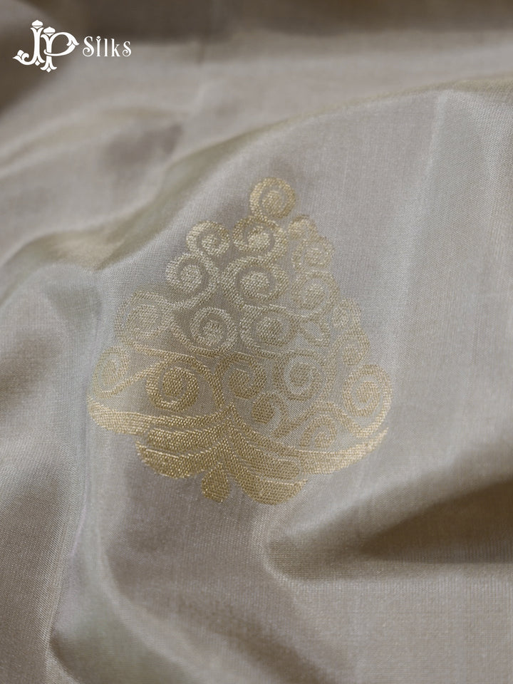 Matte Beige & Purple Soft Silk Saree - E5086-view4