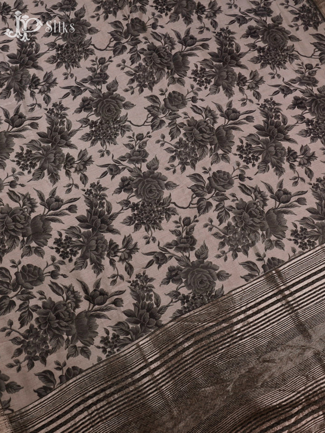 Elephant Gray Semi Tussar Saree - G36