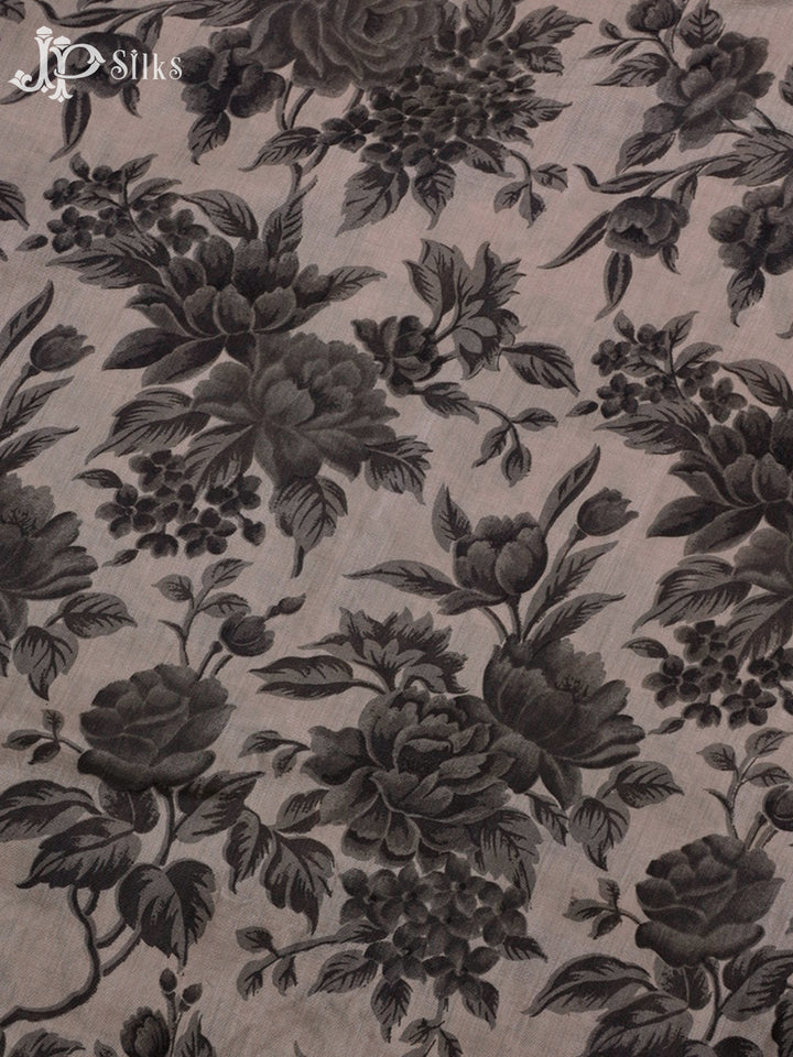 Elephant Gray Semi Tussar Saree - G36