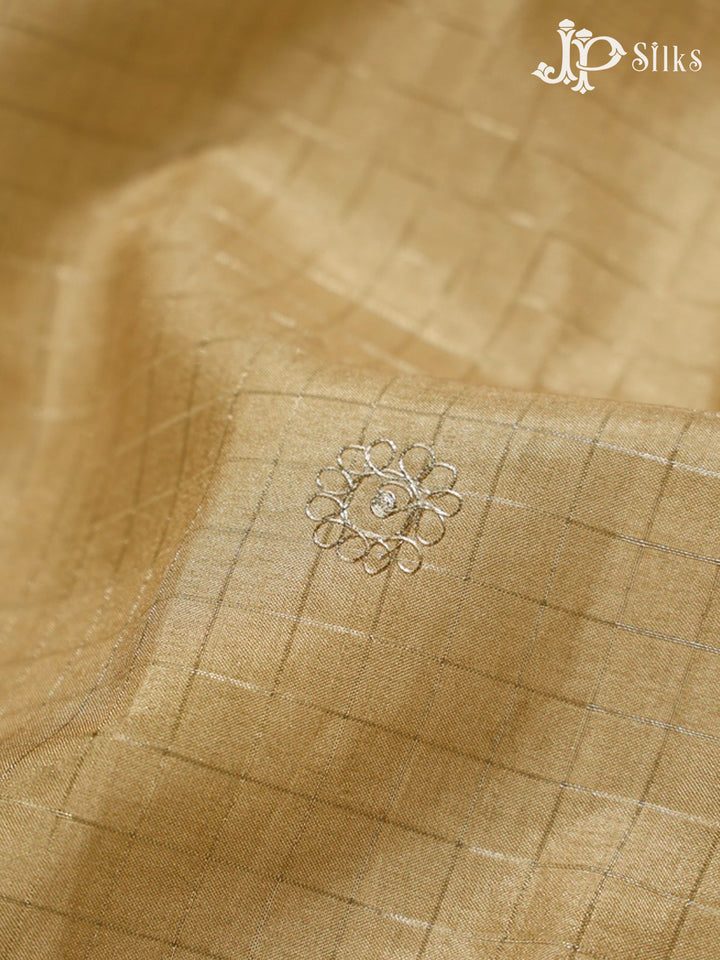 Light Greenish Brown Semi Tussar Saree - G609-view5