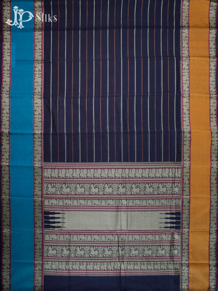 Navy Blue Kanchi Cotton Saree - D9710-view5