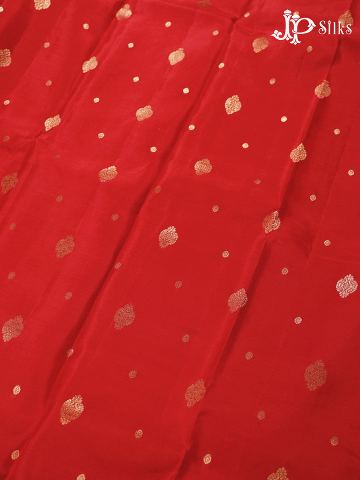 Red and Purple Pure Silk Mixed Saree - G325