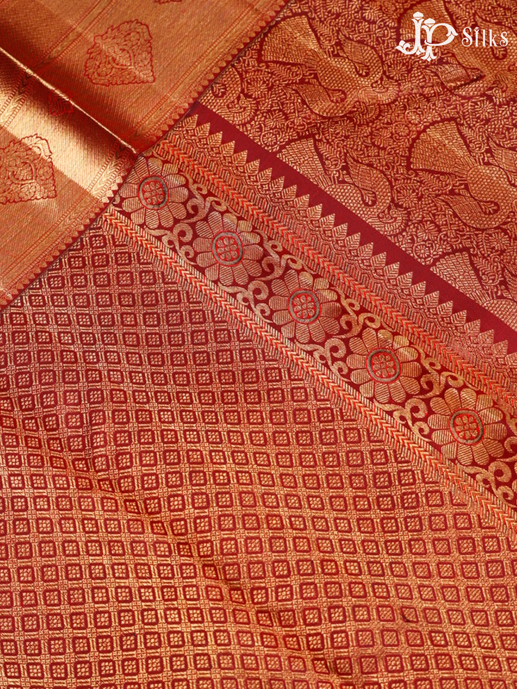 Dark Maroon Bridal Kanchipuram Silk Saree - G209