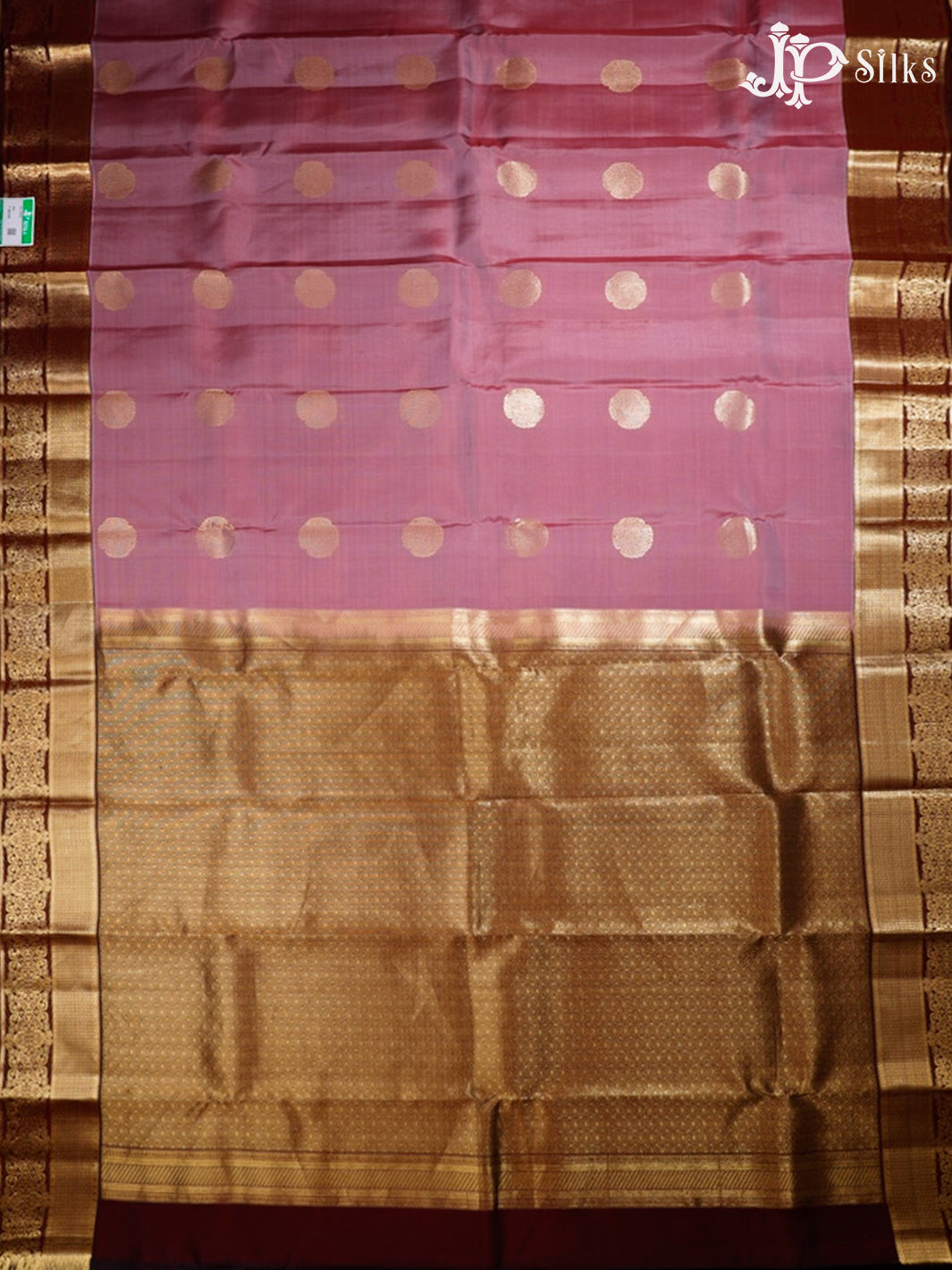 Dark Mauve and Brown Pure Silk Mixed Saree - G387