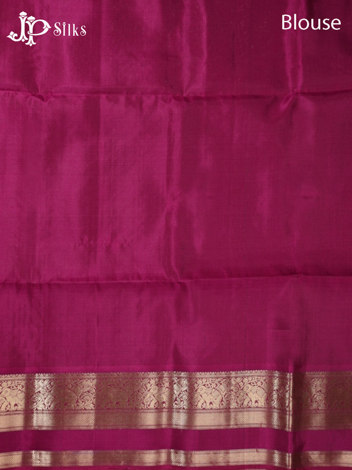 Rust Orange & Magenta Pink Soft Silk Saree - G824-view7